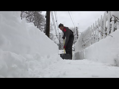 Residents used shovels and snow blowers to dig out of one of the biggest snow storms of the season that dumped more than a foot of precipitation accross parts of the northeastern U.S. overnight Monday. (March 4)