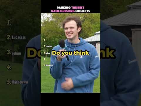 Ranking the best name guessing moments