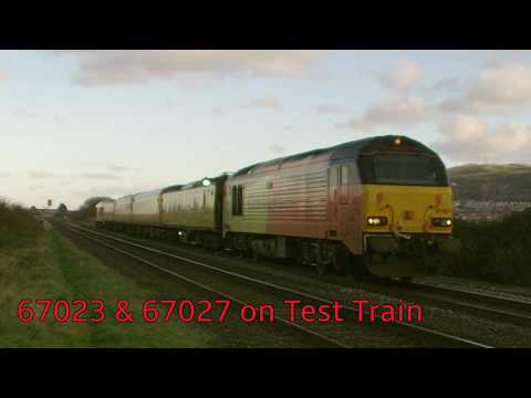 Prestatyn 30.11.2017 - Colas 67023 Stella and 67027 Charlotte on test train