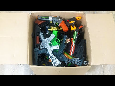 BIG BOX FULL OF TOY GUNS - WEAPONS TYPES - RIFLES