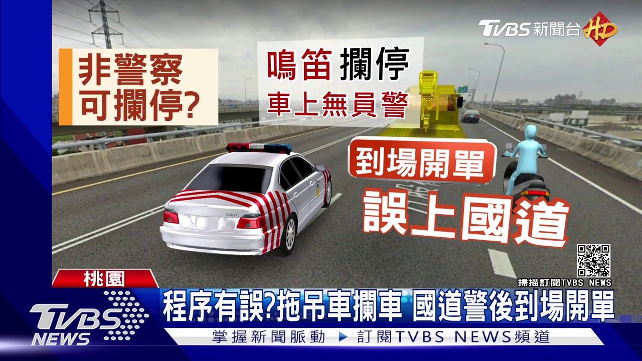 騎士誤闖國道 控遭兩「拖吊車」包夾攔停