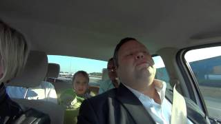 Paul Potts Amira Willighagen and James Bhemgee TIme to Say Goodbye Rehearsal in Car