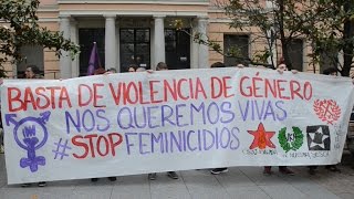 preview picture of video 'Concentración contra la violencia machista en la Junta Municipal de Vallecas'