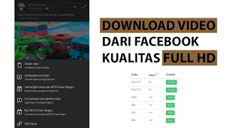 Cara Download Video dari Facebook kualitas FULL HD