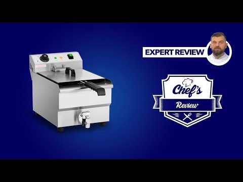 video - Factory second Commercial Fryer - 13 litres - 3,200 W - drain tap - cold zone