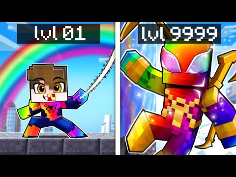 The evolution of Rainbow Spider-Man in Minecraft!