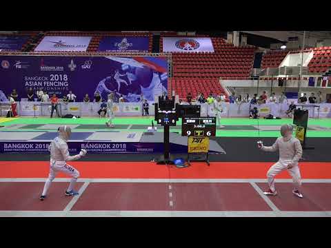 Asian Championships 2018 Bangkok Day03 -19June2018 : Men’s Sabre Ind_8 Round_ KOR vs JPN
