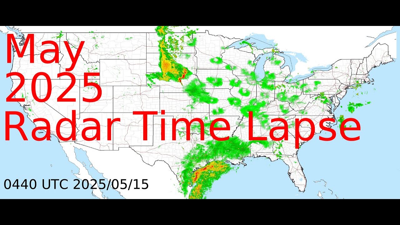 May 2025 US Weather Radar Time Lapse Animation