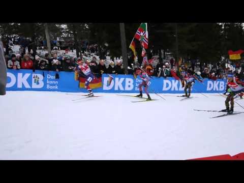 Biathlon WCH 2016 Oslo - Mass Men Fourcade Climb Attack