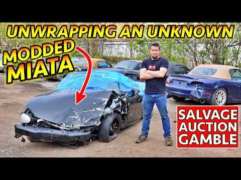 $500 COPART GAMBLE! Was This DESTROYED Mazda Miata Hiding Some Special Parts & Will It Run Again?