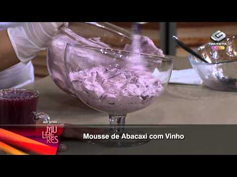 Receita dia 09/05/2013 - Mousse de abacaxi com vinho