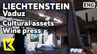 【K】Liechtenstein Travel-Vaduz[리히텐슈타인 여행-파두츠]레스토랑 속 문화재/Restaurant/Wine press/Grape/Torkel