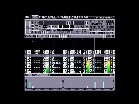 Amiga Music: Agony Intro by Tim Wright - HQ Reverb - Octamed Pro v4