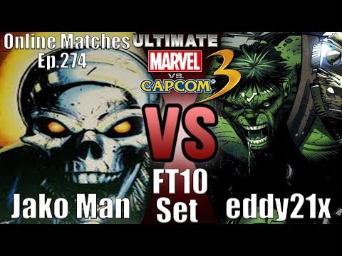 Jako Man VS eddy21x FT10 Set (UMVC3 Online Matches Ep.274)