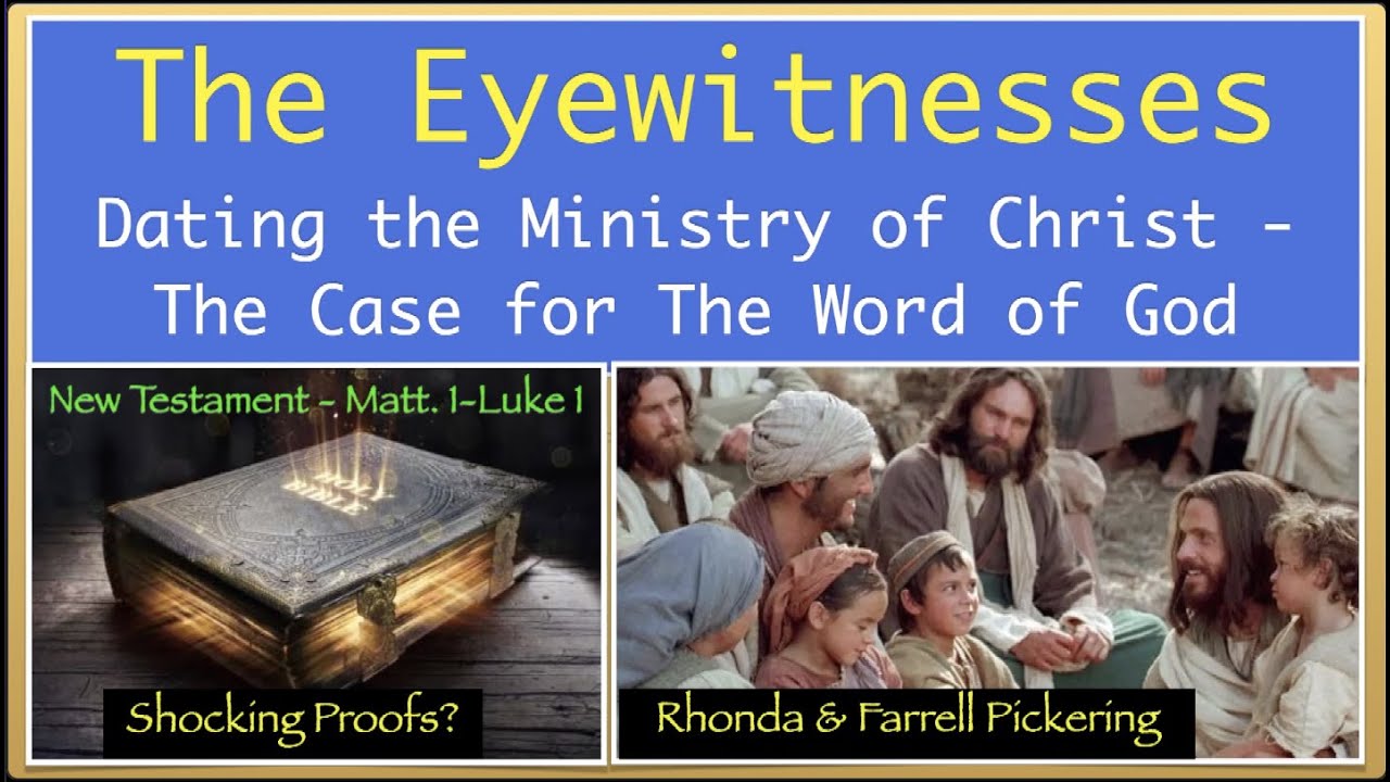 01 Come Follow Me 2023: New Testament - Matt 1 Luke 1 - Eyewitnesses - Farrell Pickering