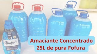 COMO FAZER 25 L DE AMACIANTE CONFORT CASEIRO ULTRA CONCENTRADO, PAREI DE GASTAR NO MERCADO.