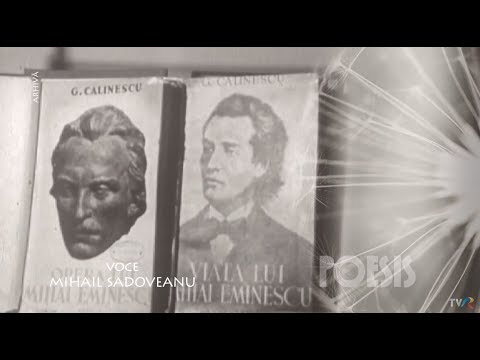 Mihail Sadoveanu recitând „Pe lângă plopii fără soţ” de Mihai Eminescu (@Arhiva TVR)
