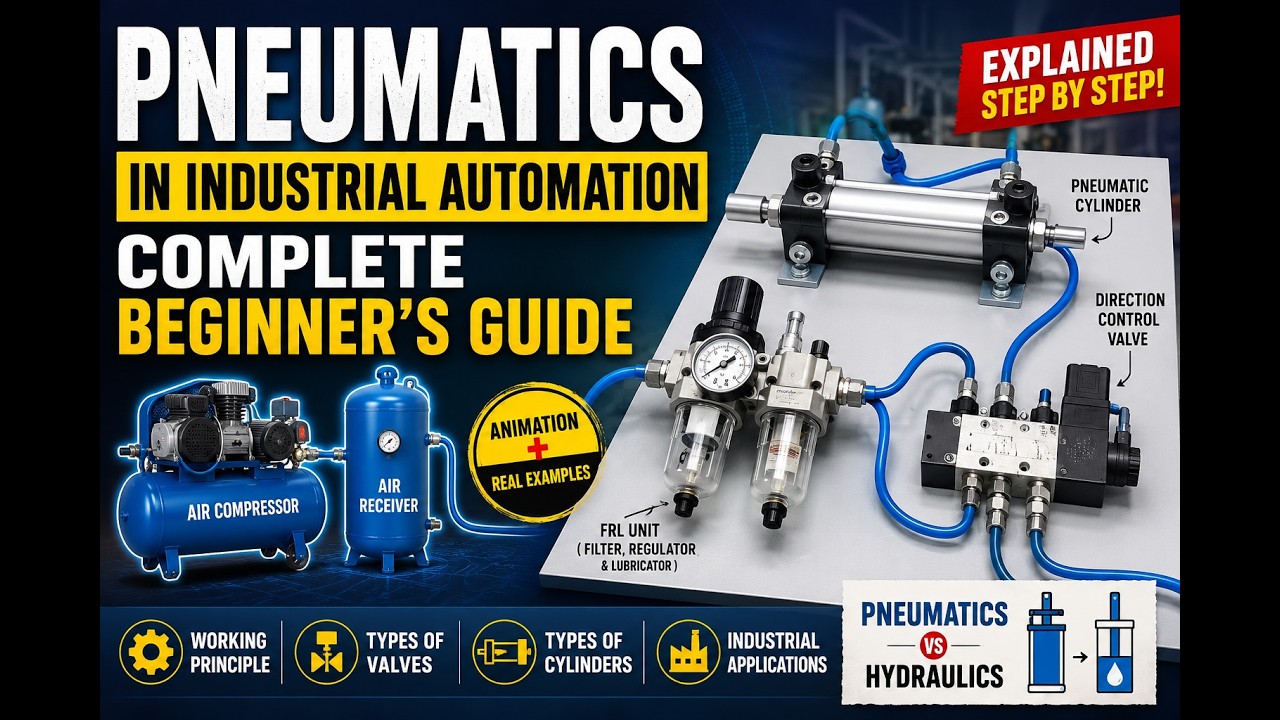 🚀 Industrial Automation Pneumatics Explained – Complete Beginner's Guide