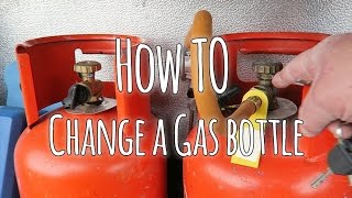 How to  replace a gas bottle in a caravan