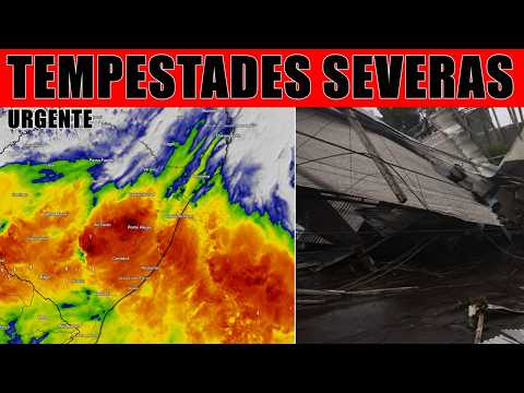 varias tempestades ocorrendo no Rio Grande do Sul