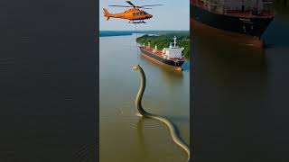 Giant snake caught in the Amazon forest #animals #video #viralvideo