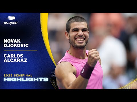 Novak Djokovic vs. Carlos Alcaraz Highlights | 2025 US Open Semifinal