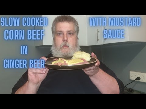 Slow Cooker|Corn Beef in Ginger Beer|Mustard Sauce