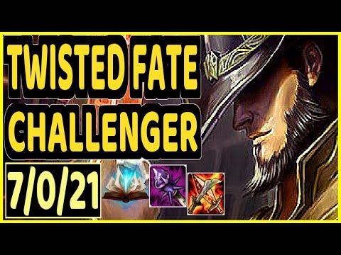 AK (TWISTED FATE) - 7/0/21 KDA MID CHALLENGER GAMEPLAY - KR
