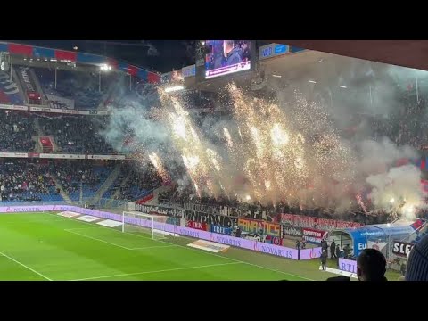 FC Basel ultras' Pyro display