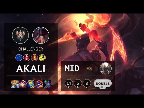 Akali Mid vs Pantheon - EUW Challenger Patch 11.15