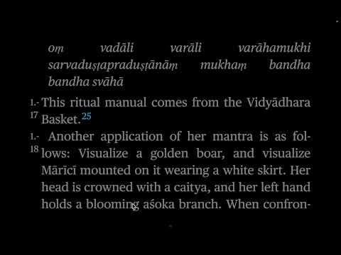 Ritual Manual for Tantra of Maya Marici's Arising. Audiobook w/text. tr.Dharmachakra r.Angus Cargill