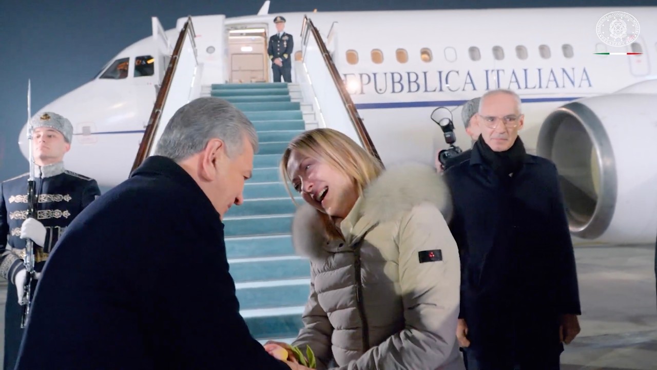 GIORGIA MELONI A TASHKENT, INCONTRO CON IL PRESIDENTE DELL’UZBEKISTAN, SHAVKAT MIRZIYOYEV.