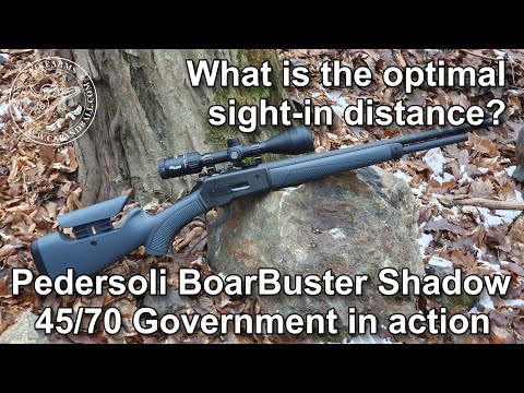What is the optimal sight-in distance for a 45/70 cal lever action rifle?