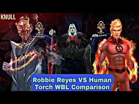 Robbie Reyes is OP than I expected | Robbie Reyes VS Human Torch Comparison - Marvel Future Fight