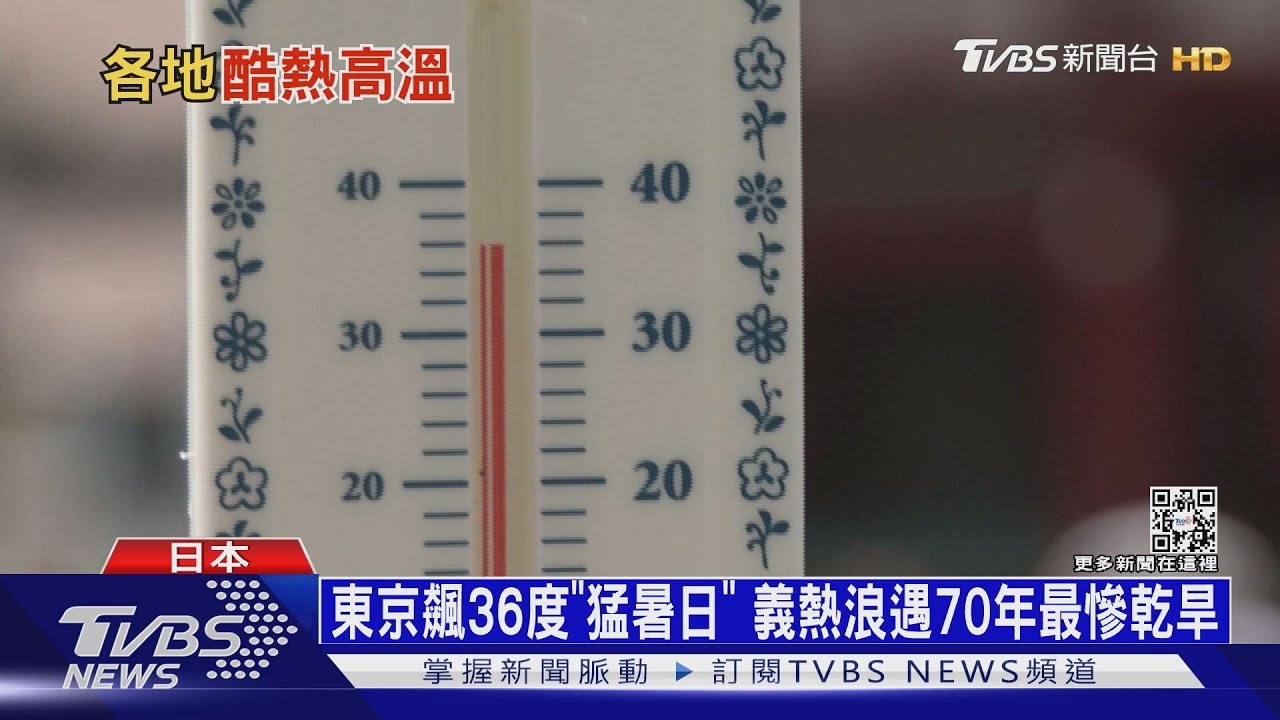 東京飆36度「猛暑日」 義熱浪遇70年最慘乾旱