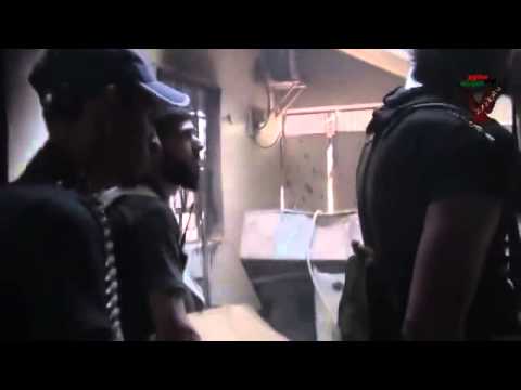 تمشيط مقرات النظام في ي جوبر في مدينة دمشق بعد السيطرة علهيا من قبل لواء مغاوير الغوطة