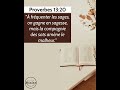 Verset Du Jour - Proverbes 13:20 | On Ressemble Aux Personnes Qu'on Fréquente