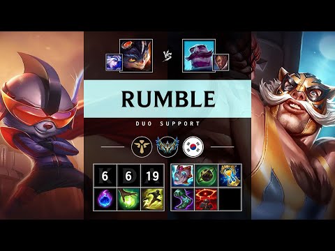 Rumble Support vs Braum - KR Challenger Patch 25.21