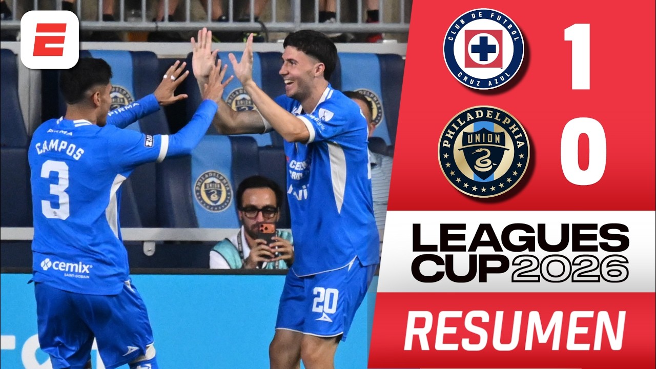 CRUZ AZUL SE LLEVÓ LA VICTORIA por 1-0 vs PHILADELPHIA UNION en debut de la LEAGUES CUP | Resumen