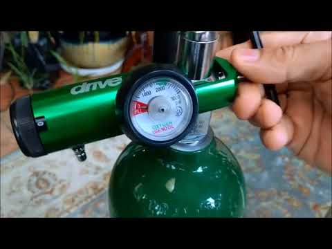 Replacing an empty oxygen tank