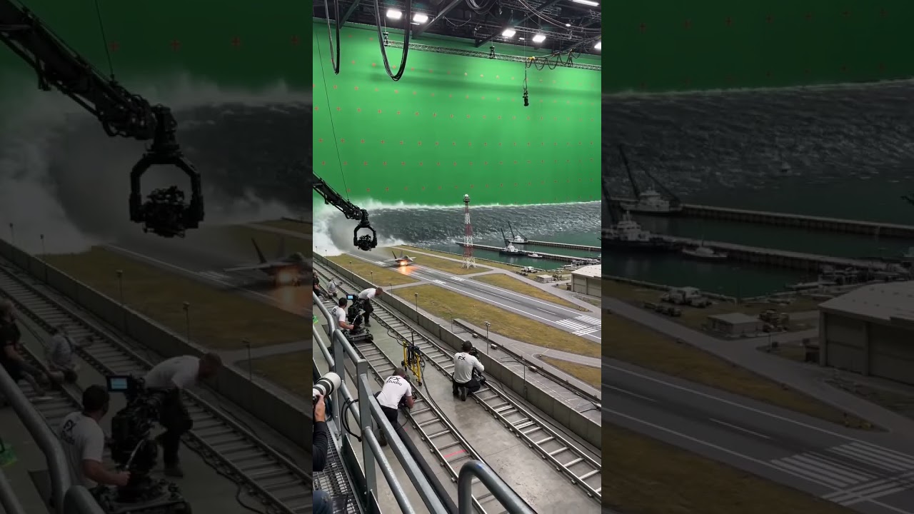 Fighter Jet Escapes a Massive Tsunami at the Last Second