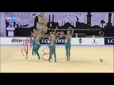 Group Russia 3 Balls 2 Ribbons Final World RG Championships Izmir 2014
