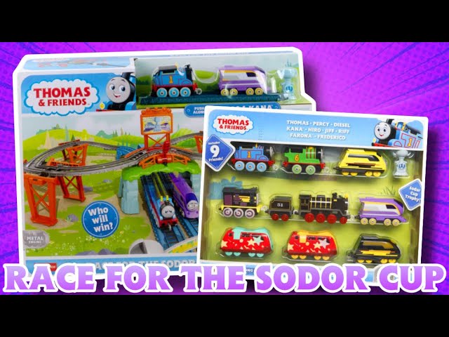 Vídeo relacionado con Thomas y sus amigos Carrera Copa de Sodor Pistas para coches de juguete con trenes y accesorios (Mattel HFW03)