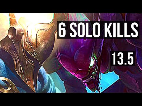 PANTHEON vs KHA'ZIX (MID) | 1200+ games, 6 solo kills, 1.2M mastery, Godlike | KR Grandmaster | 13.5