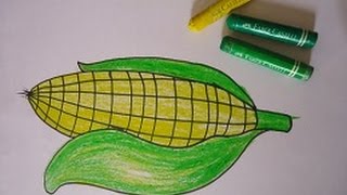 drawing for kids,sweet corn yummy