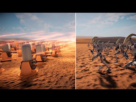 100 CIWS vs. 200,000 B1 battle droid! - Ultimate Epic Battle Simulator 2