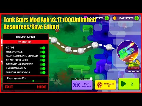 Tank Stars Mod Apk No Password Mediafıre Unlimited Money + Diamond Max Level Download Link Directo