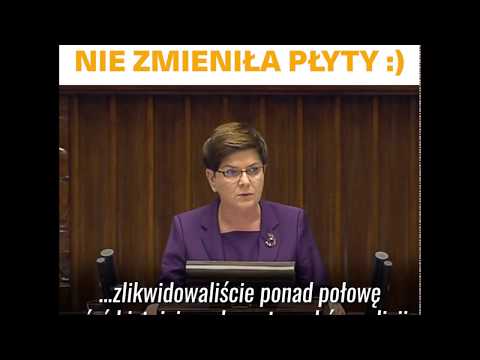 Beata Szydło znowu nie zmieniła płyty :)