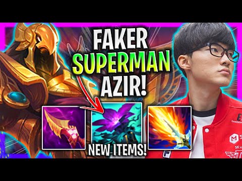 FAKER THE SUPERMAN AZIR WITH NEW ITEMS IS READY! - T1 Faker Plays Azir Mid vs Irelia!