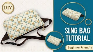 DIY Simple Sling Bag Tutorial | How to Make an Easy Crossbody Bag 